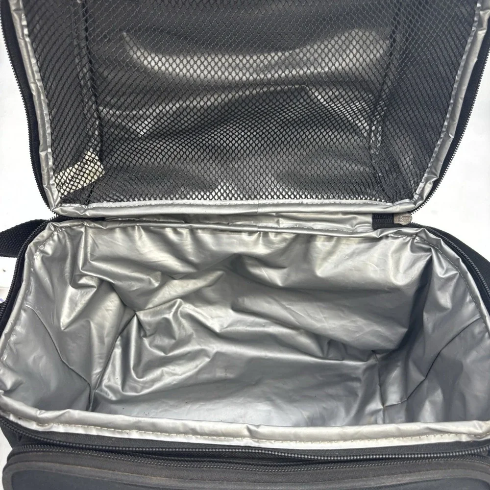 Carhartt 12 Can Insulated Lunch Box Cooler Two Compartment Black Bag Zip